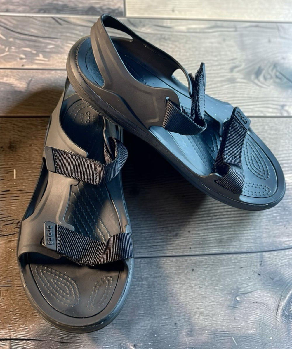Crocs Swiftwater Expedition Outdoor Black Hiking Water Sandals Women's Sz 8 Shoe